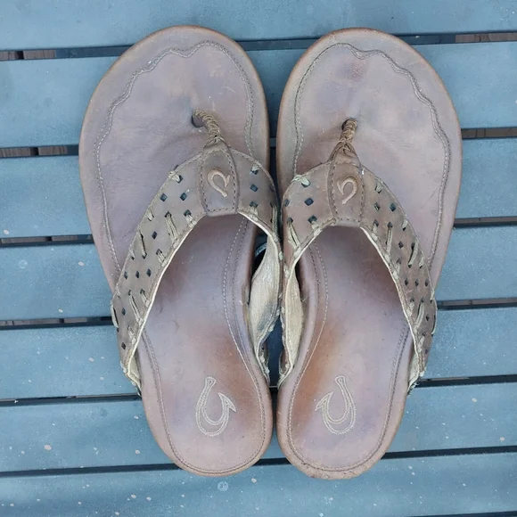 OluKai | Shoes | Olukai Polani Sandals Mens 9 Brown Leather  display picture 1